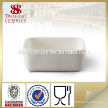 Изготовленный на заказ белый керамический сахара квадратная миска с ложкой
